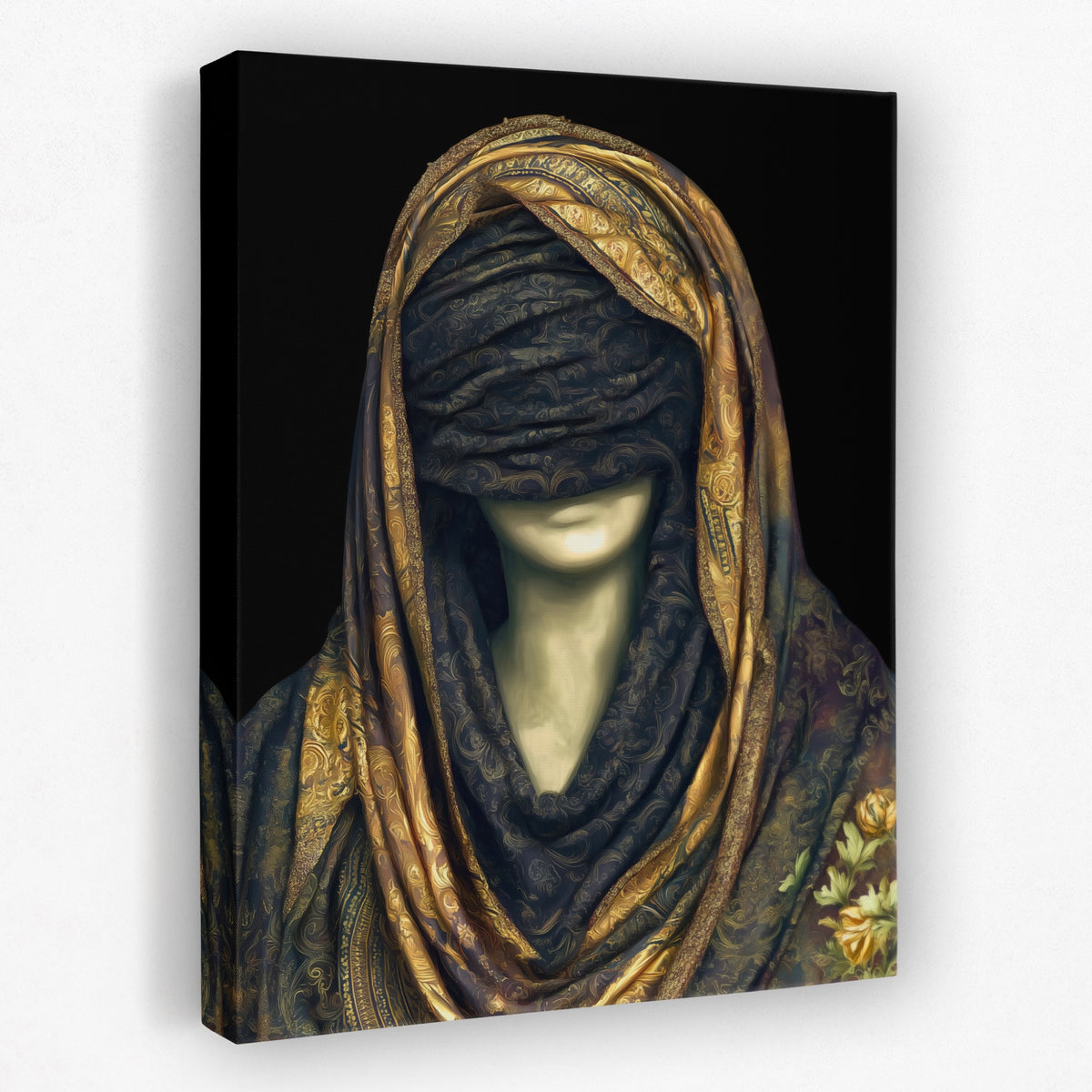 Golden Draped Mystery — Golden Draped Mystery Portrait   Side View   Mirror 195