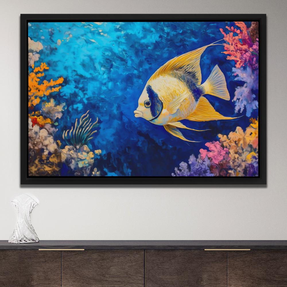 Golden Echoes of the Deep - Luxury Wall Art