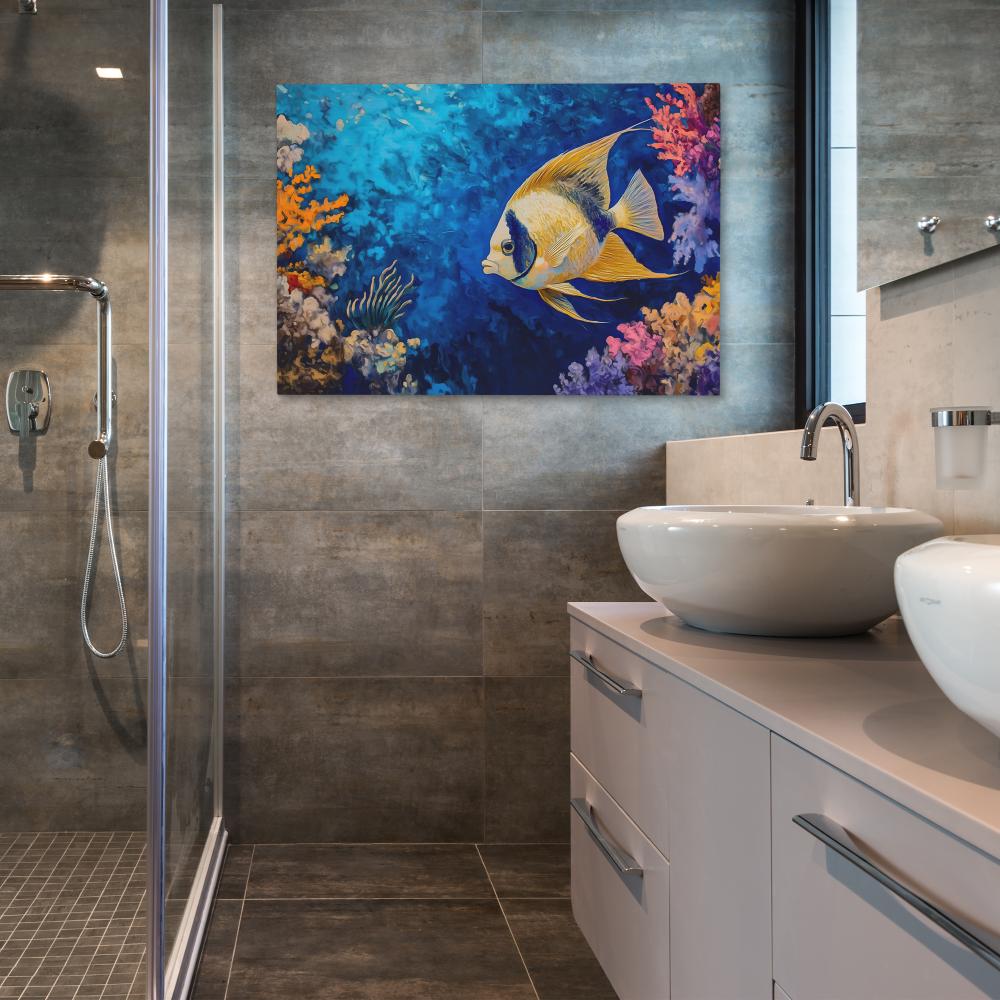 Golden Echoes of the Deep - Luxury Wall Art