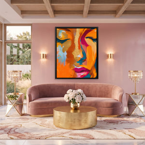 Golden Face Abstraction — Golden Face Abstraction Pink Pleasure Port 148
