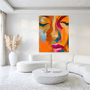 Golden Face Abstraction — Golden Face Abstraction White Luxury Port 212