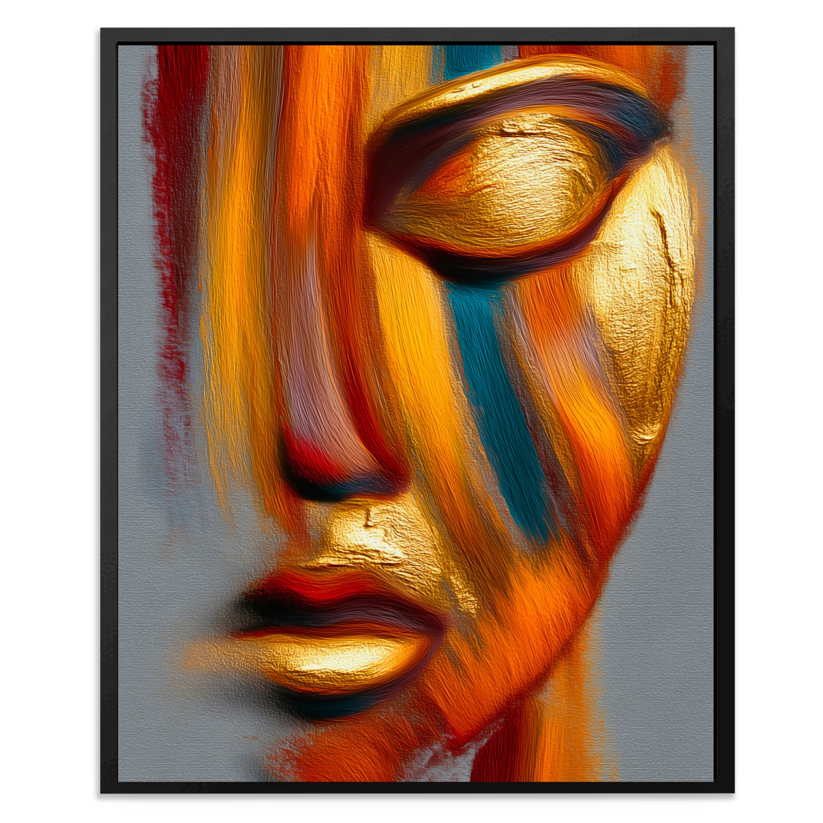 Golden Face Calligraphy — Golden Face Calligraphy Front Facing Portrait2 5