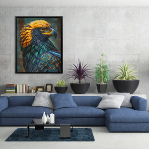 Golden Feather Tips - Luxury Wall Art