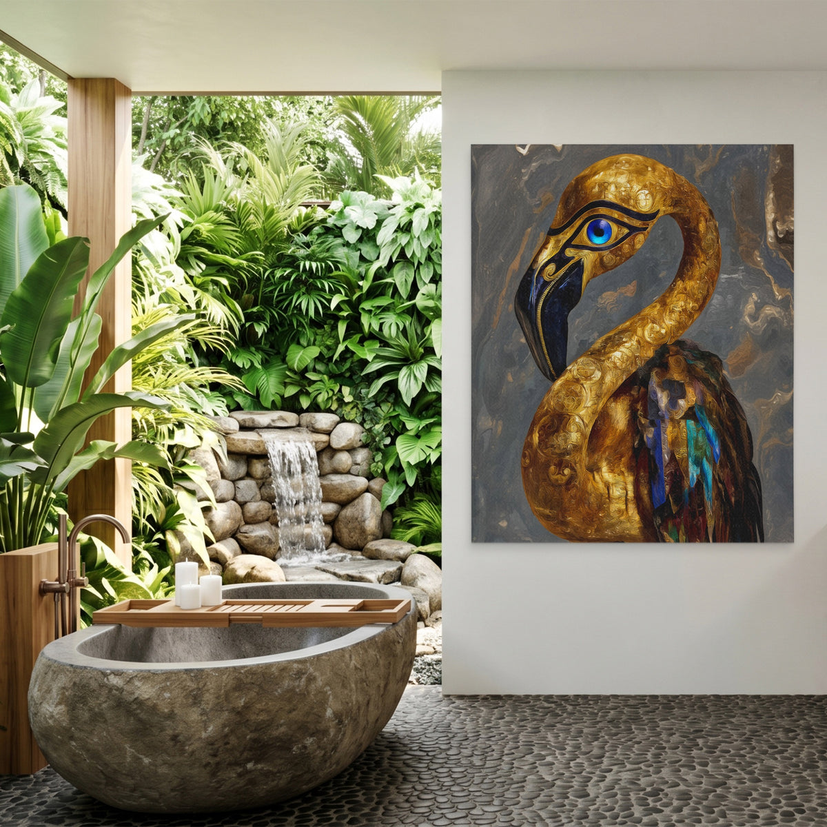 Golden Flamingo Ascendant — Golden Flamingo Ascendant Outdoor Bathroom Port 118