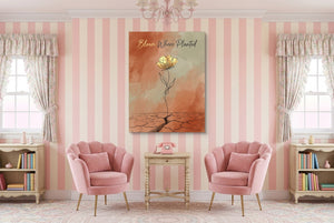 Golden Flower Resilience — golden flower resilience pink living room interior 1port flush print