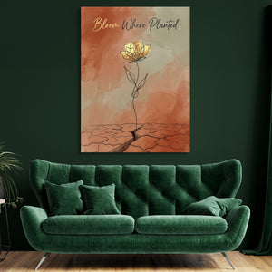 Golden Flower Resilience — golden flower resilience sq green room 2 1port flush print