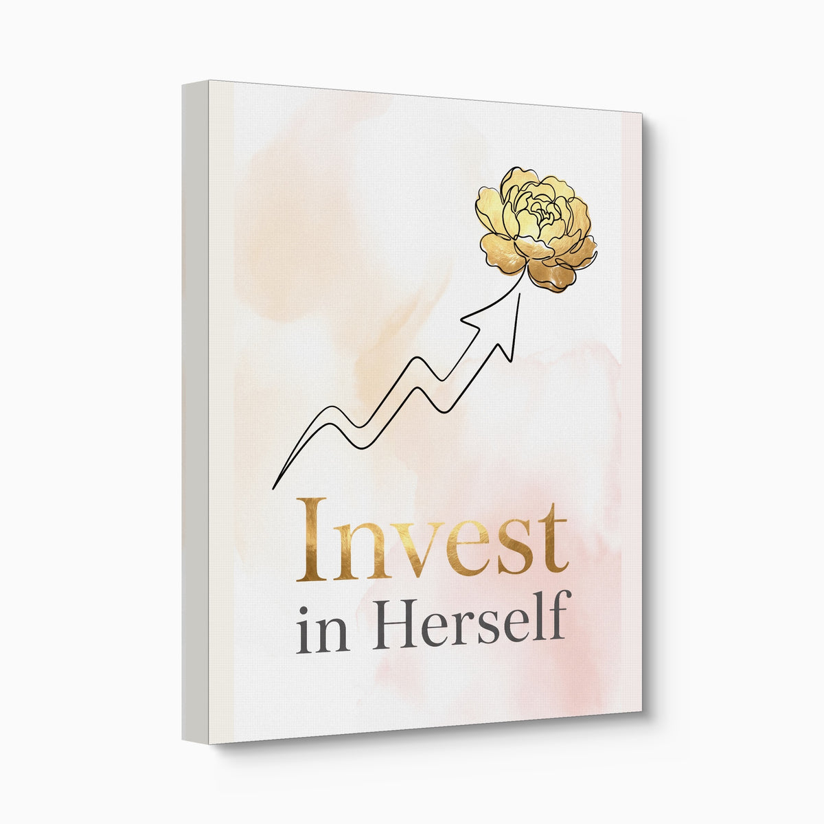 Golden Flower Rising — golden flower rising angled flush print
