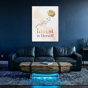 Golden Flower Rising — golden flower rising sq underwater den 1port flush print