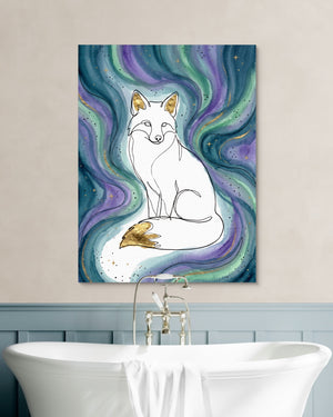 Golden Fox Aurora — golden fox aurora psd white wall green bath 1port flush print