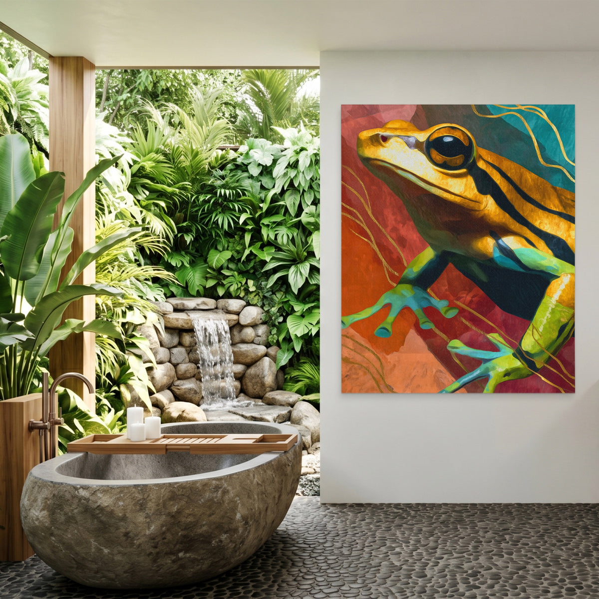 Golden Frog Doodle — Golden Frog Doodle Outdoor Bathroom Port 119