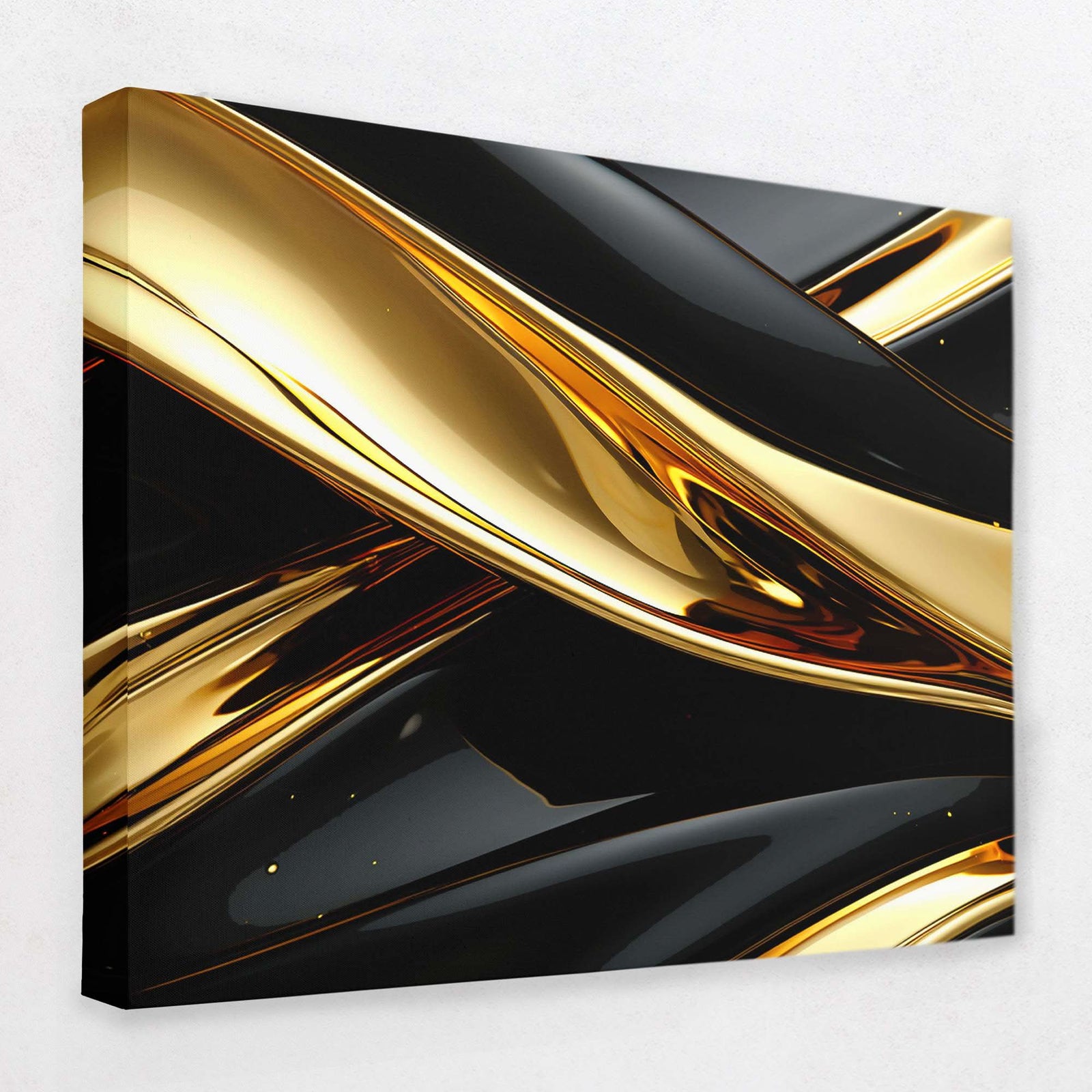 Golden Glimmer - Horizontal Canvas Wall Art