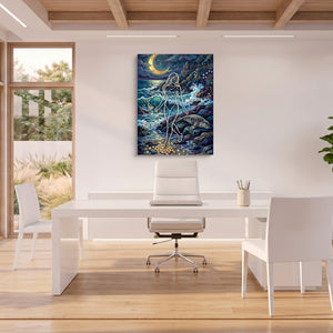 Golden Goddess Moonlight — golden goddess moonlight sq beach house office 1port flush print