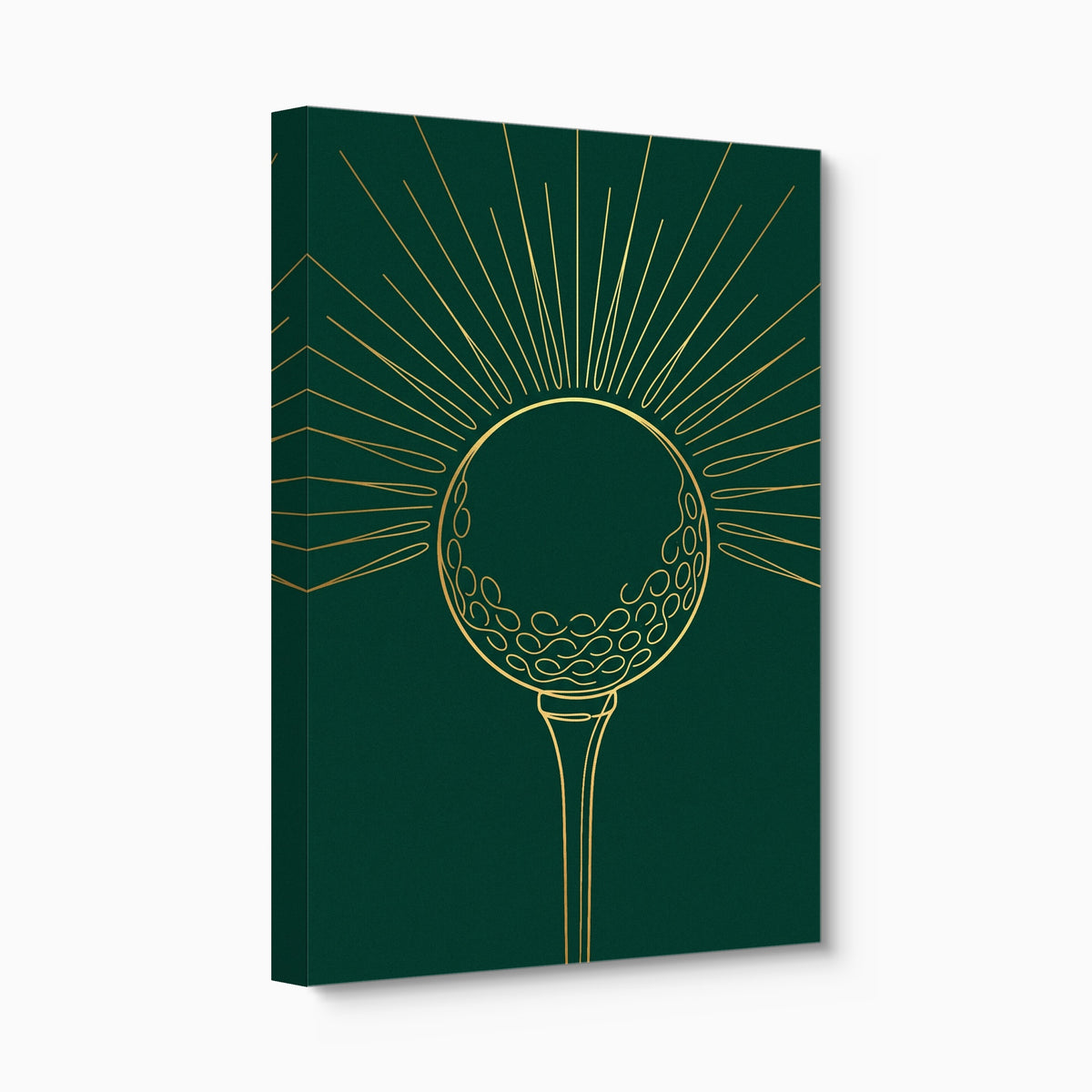 Golden Golf Sunrise — golden golf sunrise angled flush print