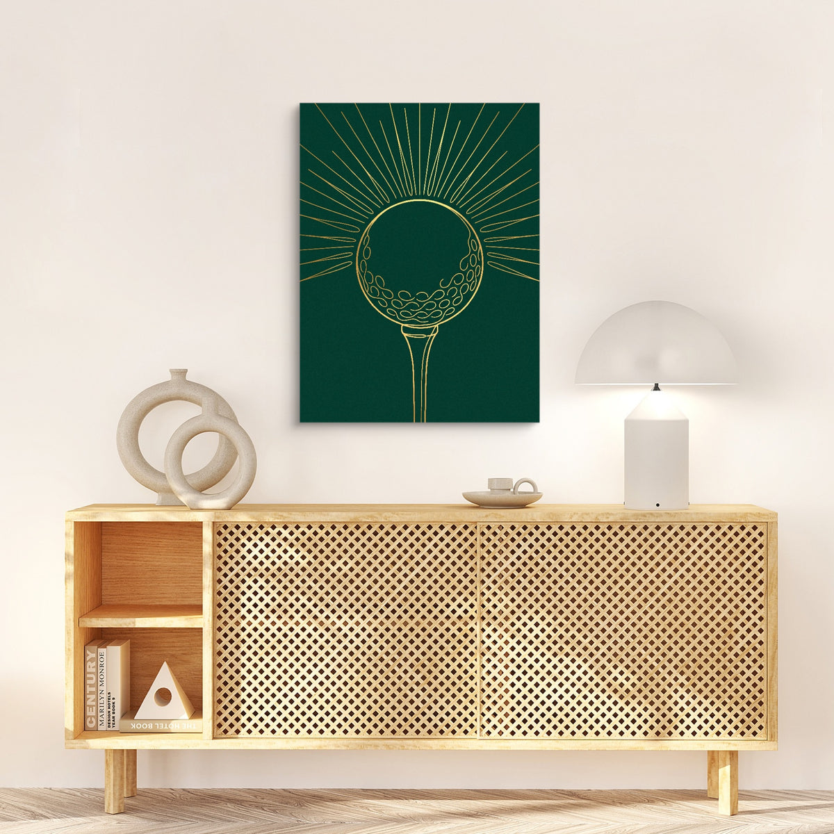 Golden Golf Sunrise — golden golf sunrise sq hallway desk light lux 1port flush print