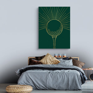 Golden Golf Sunrise — golden golf sunrise sq land comfortable bedroom 1port flush print