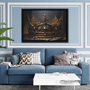 Golden Gothic Crown - Luxury Wall Art