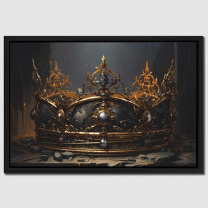 Golden Gothic Crown - Luxury Wall Art