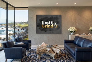 Golden Grind Gear — golden grind gear living room with ocean view 1land flush print