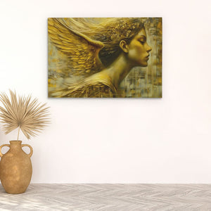 Golden Halo Angel - Luxury Wall Art