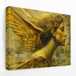 Golden Halo Angel - Luxury Wall Art