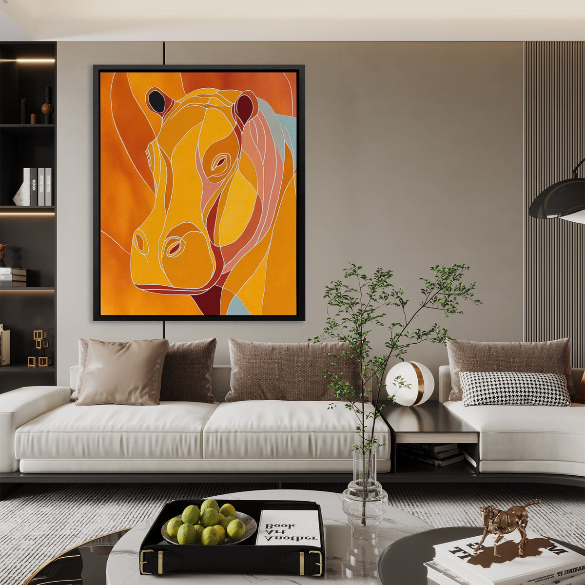Golden Hippo Doodle — Golden Hippo Doodle Luxury Room Couch 56
