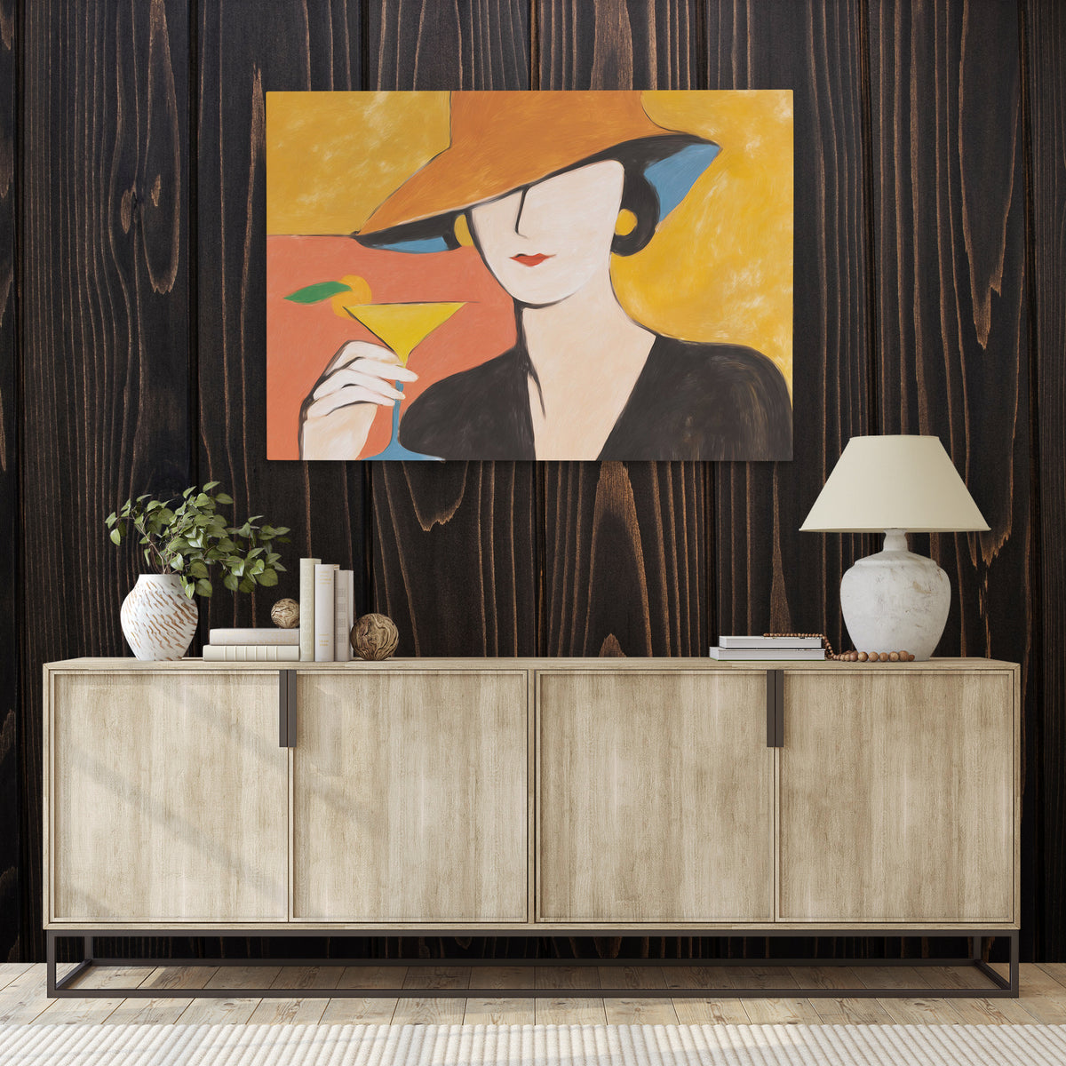 Golden Hour Martini - Luxury Wall Art