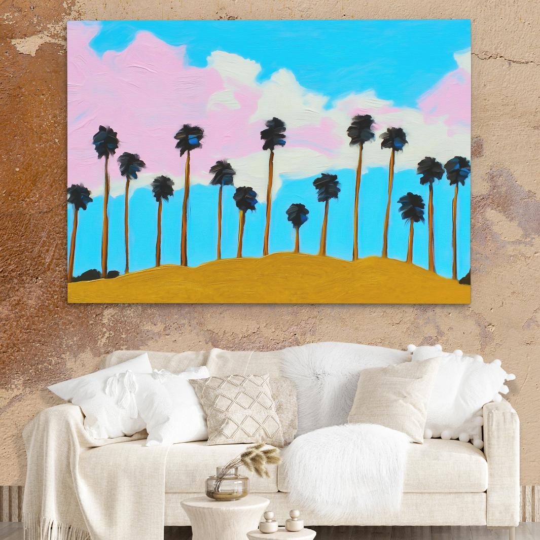 Golden Hour Palms - Luxury Wall Art