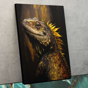 Golden Iguana - Luxury Wall Art