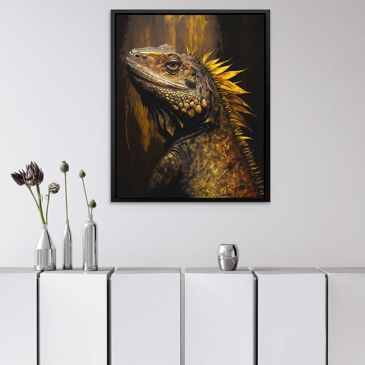 Golden Iguana - Luxury Wall Art