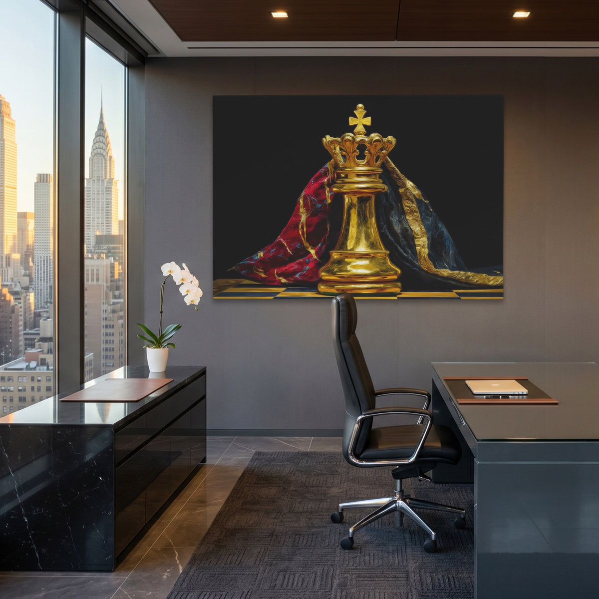 Golden King Enthroned — Golden King Enthroned Office View Land 219