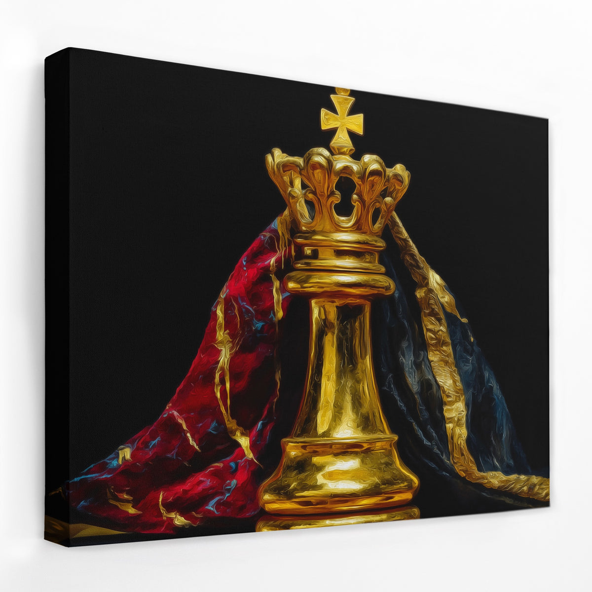 Golden King Enthroned — Golden King Enthroned Landscape   Side View   Full Wrap 187