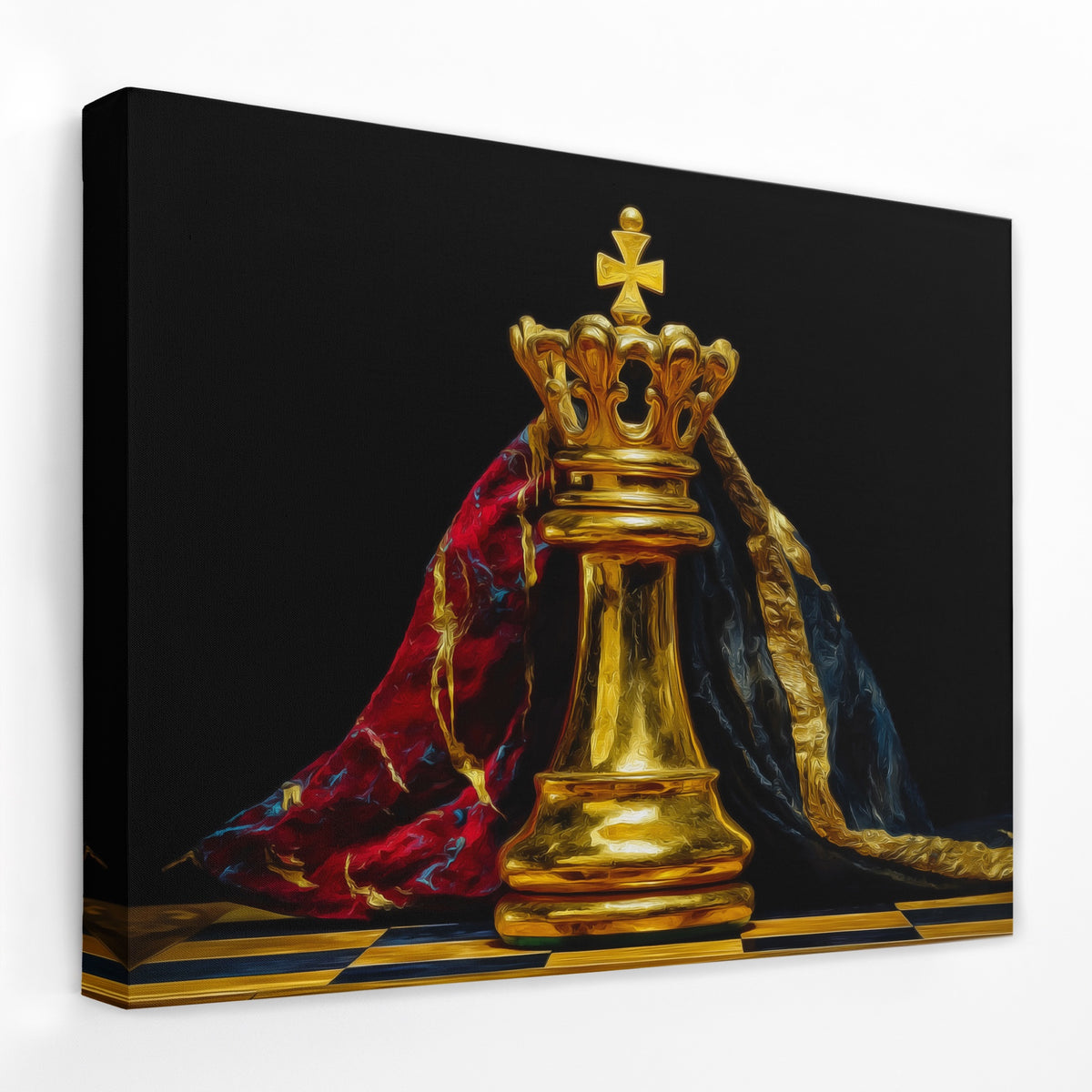 Golden King Enthroned — Golden King Enthroned Landscape   Side View   Mirror Wrap 11