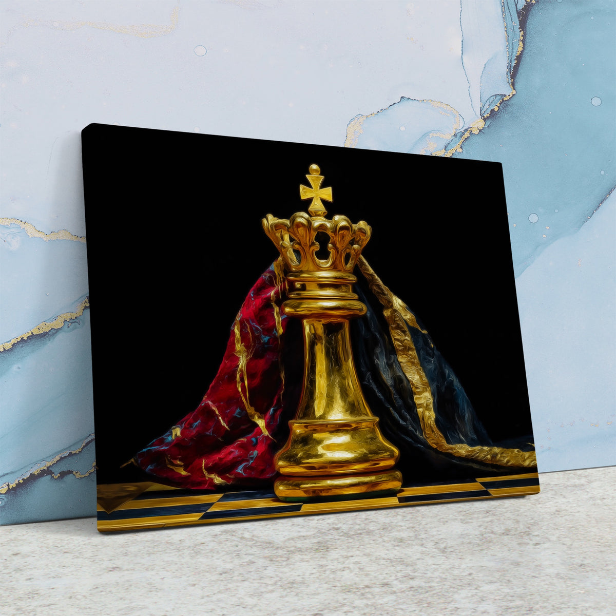 Golden King Enthroned — Golden King Enthroned Against Wall4x5 11