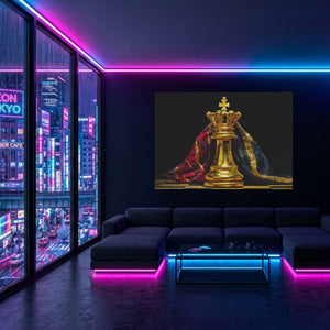 Golden King Enthroned — Golden King Enthroned Blue Pink Neon Room Land 75