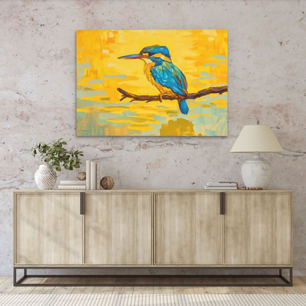Golden Kingfisher - Luxury Wall Art