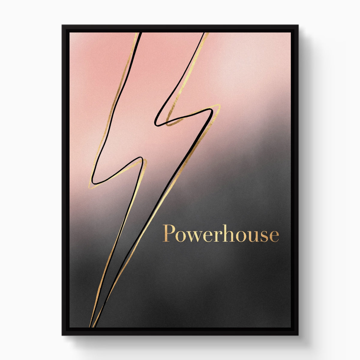 Golden Lightning Powerhouse — golden lightning powerhouse white studio framed black