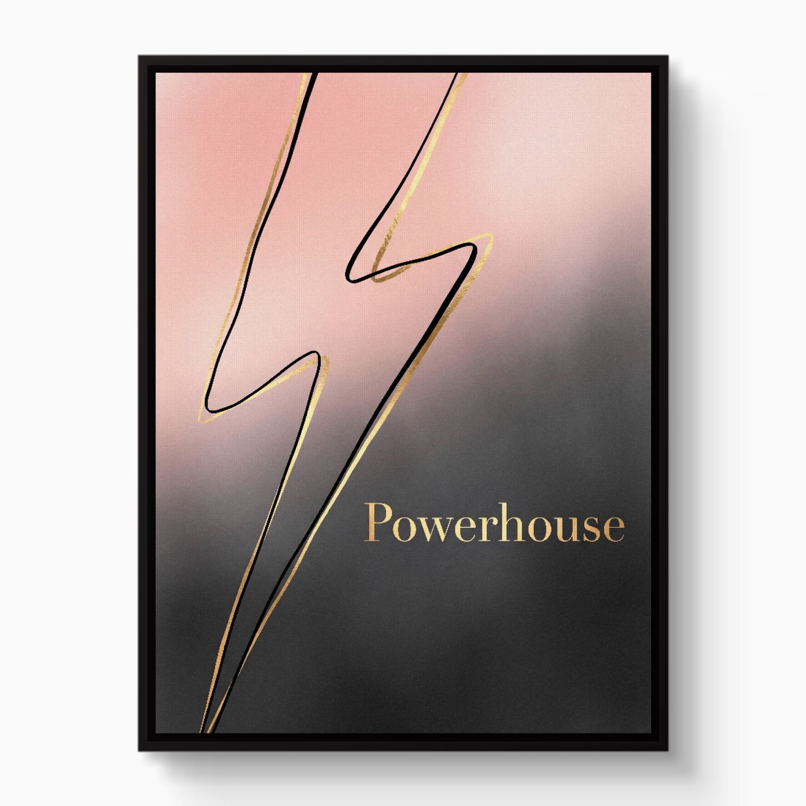 Golden Lightning Powerhouse — golden lightning powerhouse white studio framed black