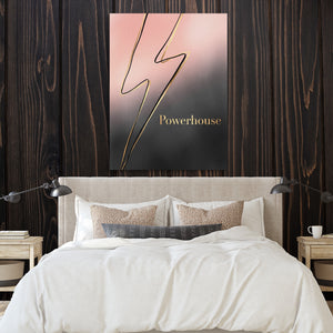 Golden Lightning Powerhouse — golden lightning powerhouse sq bedroom with wood walls 1port flush print