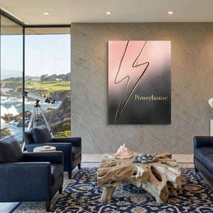 Golden Lightning Powerhouse — golden lightning powerhouse sq coastal views 1port flush print