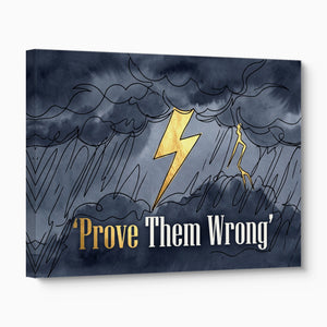 Golden Lightning Storm — golden lightning storm angled flush print