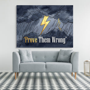 Golden Lightning Storm — golden lightning storm sq checkered floor 1land flush print