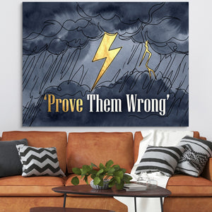Golden Lightning Storm — golden lightning storm sq orange couch 1land flush print