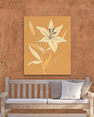 Golden Lily Grace - Luxury Wall Art