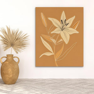 Golden Lily Grace - Luxury Wall Art