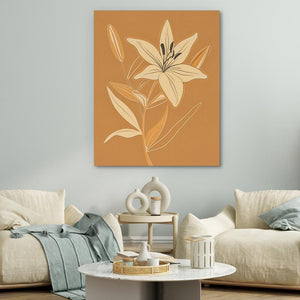 Golden Lily Grace - Luxury Wall Art