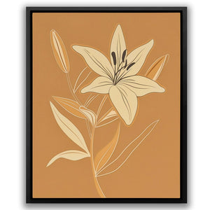 Golden Lily Grace - Luxury Wall Art