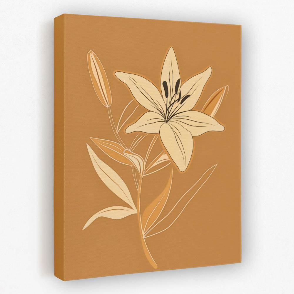 Golden Lily Grace - Luxury Wall Art