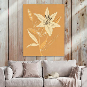 Golden Lily Grace - Luxury Wall Art