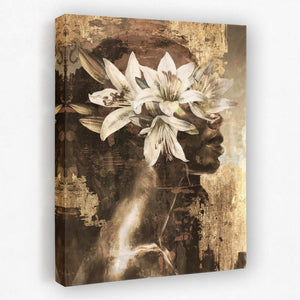 Golden Lily Maiden - Luxury Wall Art