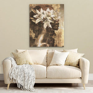 Golden Lily Maiden - Luxury Wall Art